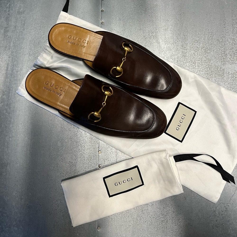 Gucci Princetown Leather Slippers
